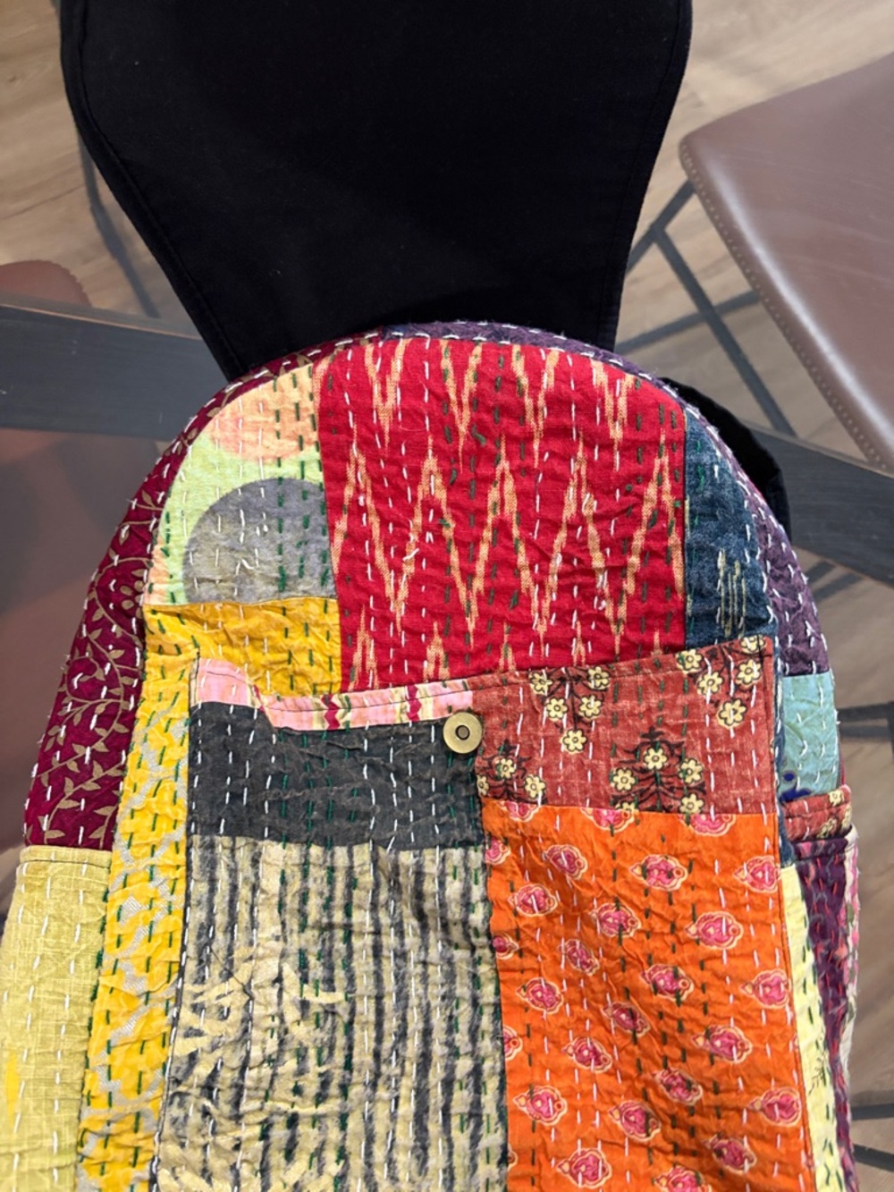 Patchwork Quilted Floral Multi-Color Women’s Backpack - Picture 5 of 7